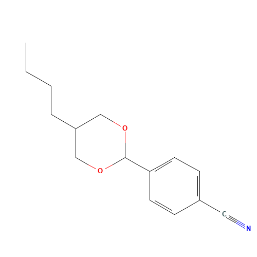 4-(5-butyl-1,3-dioxan-2-yl)benzonitrile (CAS: 74800-54-7) - Chemical Structure and Molecular Formula 
