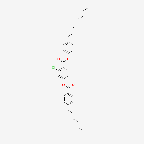 (4-octylphenyl) 2-chloro-4-(4-heptylbenzoyl)oxybenzoate (CAS: 41161-57-3) - Chemical Structure and Molecular Formula 