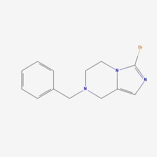 7-benzyl-3-bromo-6,8-dihydro-5H-imidazo[1,5-a]pyrazine (CAS: 601515-08-6) - Chemical Structure and Molecular Formula 