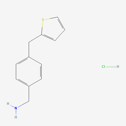 [4-(thiophen-2-ylmethyl)phenyl]methanamine;hydrochloride (CAS: 1112459-82-1) - Chemical Structure and Molecular Formula 