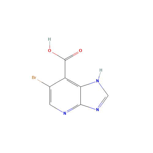 6-bromo-1H-imidazo[4,5-b]pyridine-7-carboxylic acid (CAS: 117888-98-9) - Chemical Structure and Molecular Formula 