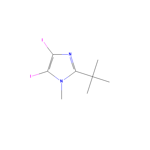 2-tert-butyl-4,5-diiodo-1-methylimidazole (CAS: 936731-45-2) - Chemical Structure and Molecular Formula 