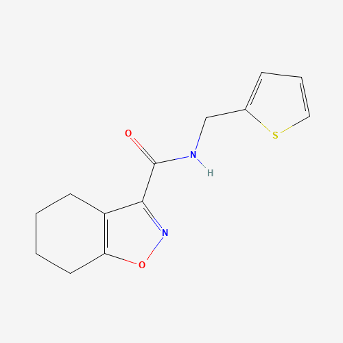 N-(thiophen-2-ylmethyl)-4,5,6,7-tetrahydro-1,2-benzoxazole-3-carboxamide (CAS: 909207-40-5) - Chemical Structure and Molecular Formula 