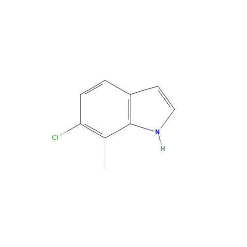 6-chloro-7-methyl-1H-indole (CAS: 57817-09-1) - Chemical Structure and Molecular Formula 