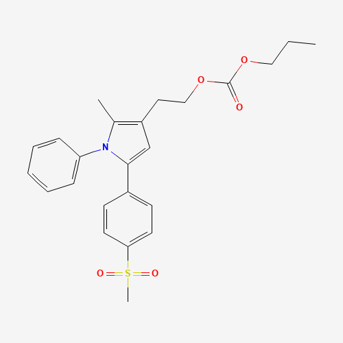 2-[2-methyl-5-(4-methylsulfonylphenyl)-1-phenylpyrrol-3-yl]ethyl propyl carbonate (CAS: 1005451-74-0) - Chemical Structure and Molecular Formula 