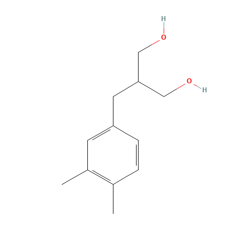 2-[(3,4-dimethylphenyl)methyl]propane-1,3-diol (CAS: 289902-88-1) - Chemical Structure and Molecular Formula 