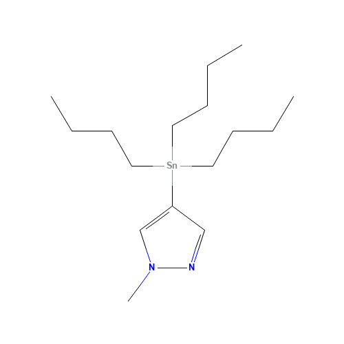 tributyl-(1-methylpyrazol-4-yl)stannane (CAS: 179055-21-1) - Chemical Structure and Molecular Formula 