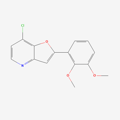 7-chloro-2-(2,3-dimethoxyphenyl)furo[3,2-b]pyridine (CAS: 1360911-28-9) - Chemical Structure and Molecular Formula 