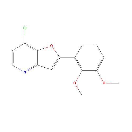 7-chloro-2-(2,3-dimethoxyphenyl)furo[3,2-b]pyridine (CAS: 1360911-28-9) - Chemical Structure and Molecular Formula 