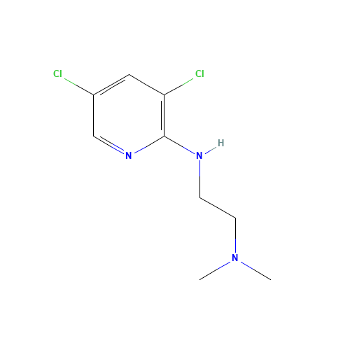 N-(3,5-dichloropyridin-2-yl)-N',N'-dimethylethane-1,2-diamine (CAS: 63763-93-9) - Chemical Structure and Molecular Formula 