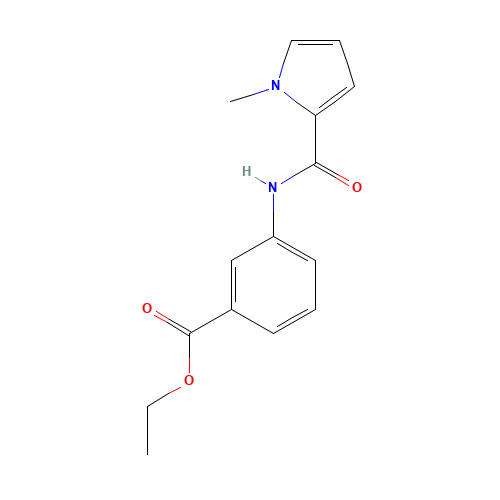 ethyl 3-[(1-methylpyrrole-2-carbonyl)amino]benzoate (CAS: 1160624-29-2) - Chemical Structure and Molecular Formula 