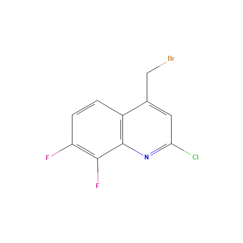 4-(bromomethyl)-2-chloro-7,8-difluoroquinoline (CAS: 1125702-47-7) - Chemical Structure and Molecular Formula 