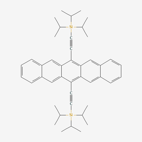 tri(propan-2-yl)-[2-[13-[2-tri(propan-2-yl)silylethynyl]pentacen-6-yl]ethynyl]silane (CAS: 373596-08-8) - Chemical Structure and Molecular Formula 