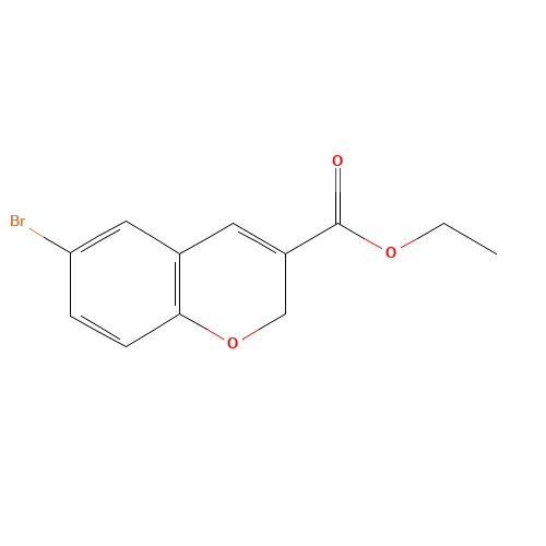 ethyl 6-bromo-2H-chromene-3-carboxylate (CAS: 66670-55-1) - Chemical Structure and Molecular Formula 