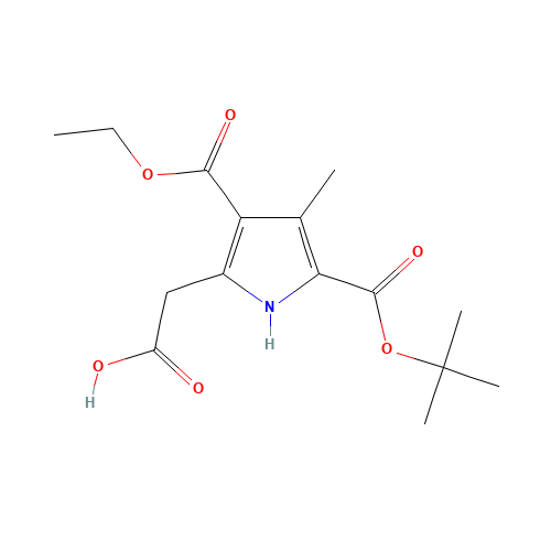 2-[3-ethoxycarbonyl-4-methyl-5-[(2-methylpropan-2-yl)oxycarbonyl]-1H-pyrrol-2-yl]acetic acid (CAS: 945381-56-6) - Related Chemical Product
