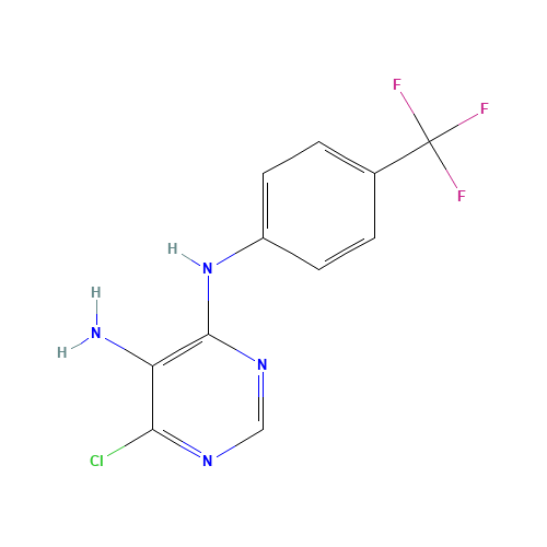 6-chloro-4-N-[4-(trifluoromethyl)phenyl]pyrimidine-4,5-diamine (CAS: 882769-94-0) - Related Chemical Product