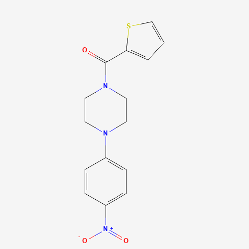 [4-(4-nitrophenyl)piperazin-1-yl]-thiophen-2-ylmethanone (CAS: 330468-37-6) - Chemical Structure and Molecular Formula 