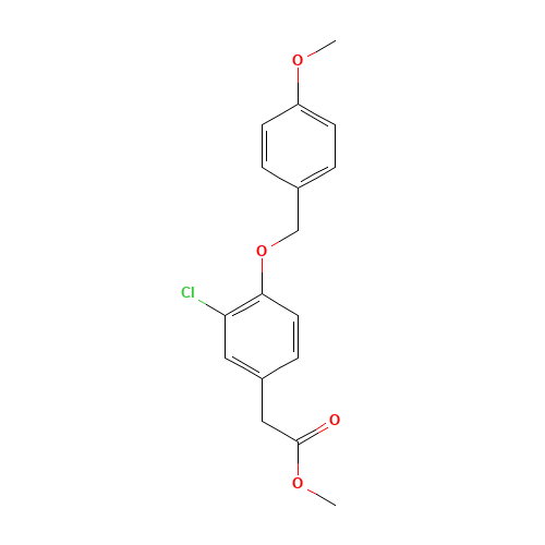 methyl 2-[3-chloro-4-[(4-methoxyphenyl)methoxy]phenyl]acetate (CAS: 1147391-88-5) - Related Chemical Product