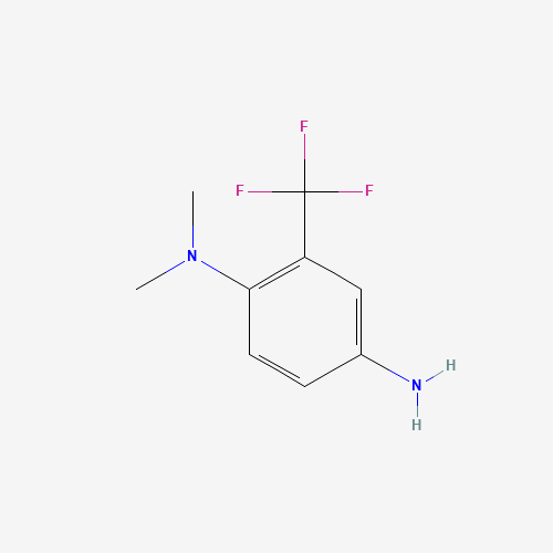 1-N,1-N-dimethyl-2-(trifluoromethyl)benzene-1,4-diamine (CAS: 54672-12-7) - Chemical Structure and Molecular Formula 