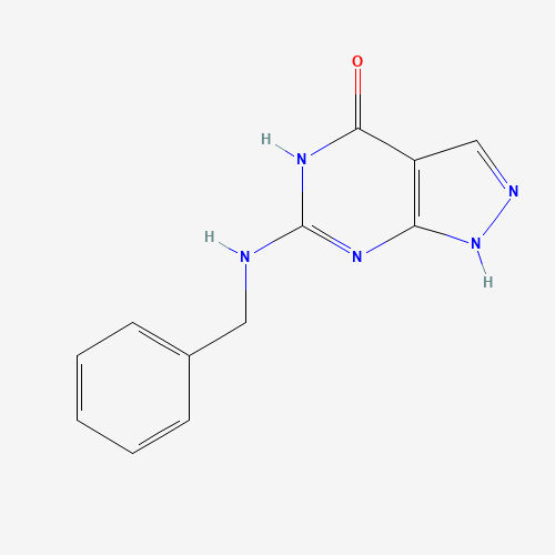 6-(benzylamino)-1,2-dihydropyrazolo[3,4-d]pyrimidin-4-one (CAS: 335389-30-5) - Chemical Structure and Molecular Formula 
