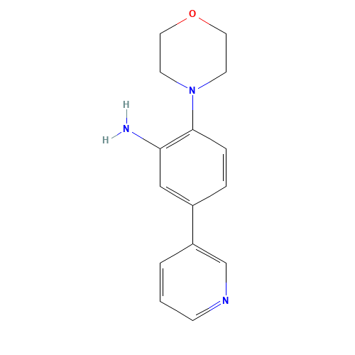2-morpholin-4-yl-5-pyridin-3-ylaniline (CAS: 1259438-93-1) - Chemical Structure and Molecular Formula 