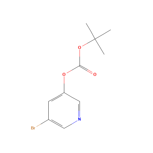 (5-bromopyridin-3-yl) tert-butyl carbonate (CAS: 1087659-21-9) - Chemical Structure and Molecular Formula 