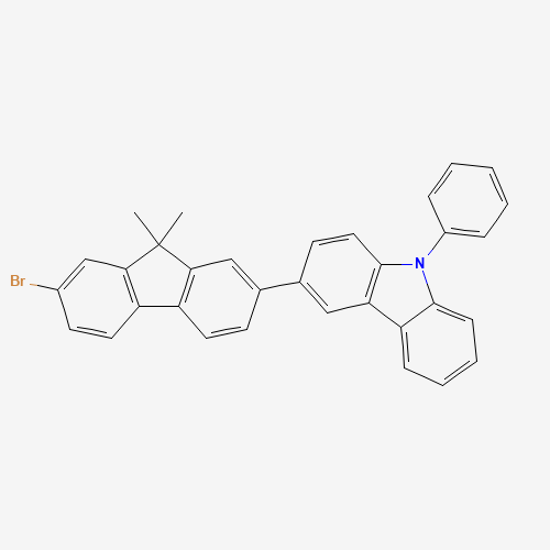 3-(7-bromo-9,9-dimethylfluoren-2-yl)-9-phenylcarbazole (CAS: 1186644-43-8) - Related Chemical Product