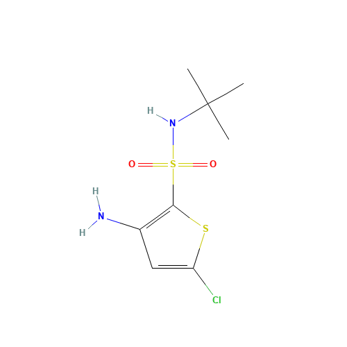3-amino-N-tert-butyl-5-chlorothiophene-2-sulfonamide (CAS: 194086-62-9) - Chemical Structure and Molecular Formula 