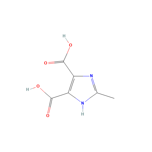 2-methyl-1H-imidazole-4,5-dicarboxylic acid (CAS: 5313-35-9) - Chemical Structure and Molecular Formula 