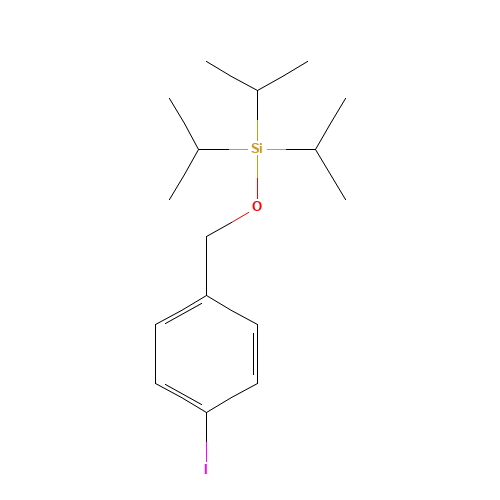 (4-iodophenyl)methoxy-tri(propan-2-yl)silane (CAS: 863640-77-1) - Chemical Structure and Molecular Formula 