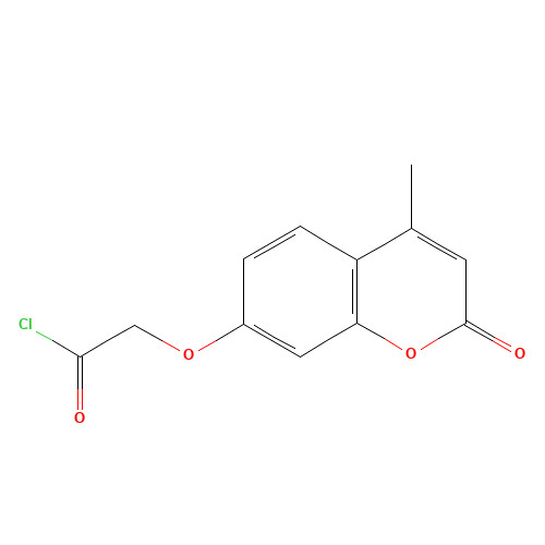 2-(4-methyl-2-oxochromen-7-yl)oxyacetyl chloride (CAS: 91454-65-8) - Chemical Structure and Molecular Formula 