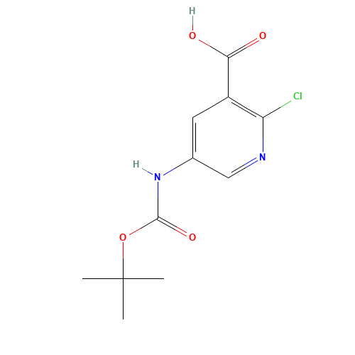 2-chloro-5-[(2-methylpropan-2-yl)oxycarbonylamino]pyridine-3-carboxylic acid (CAS: 885277-14-5) - Related Chemical Product