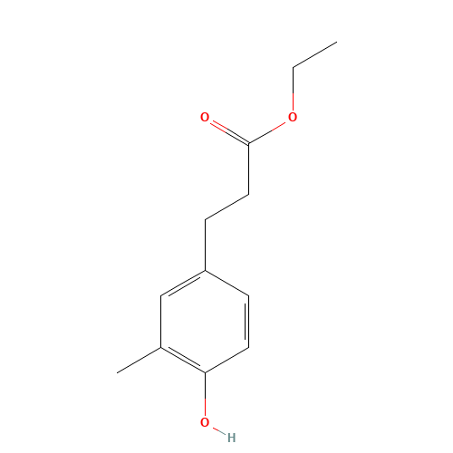 ethyl 3-(4-hydroxy-3-methylphenyl)propanoate (CAS: 140841-05-0) - Chemical Structure and Molecular Formula 