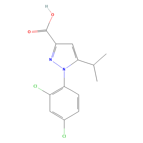 1-(2,4-dichlorophenyl)-5-propan-2-ylpyrazole-3-carboxylic acid (CAS: 126068-31-3) - Related Chemical Product