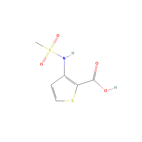 3-(methanesulfonamido)thiophene-2-carboxylic acid (CAS: 132864-57-4) - Chemical Structure and Molecular Formula 