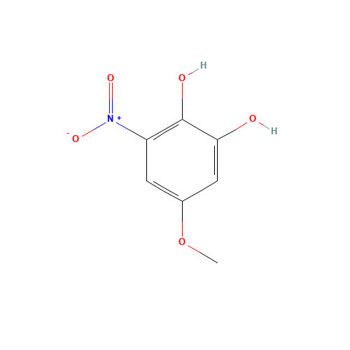 5-methoxy-3-nitrobenzene-1,2-diol (CAS: 90001-37-9) - Chemical Structure and Molecular Formula 
