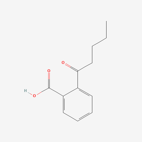 2-pentanoylbenzoic acid (CAS: 550-37-8) - Chemical Structure and Molecular Formula 