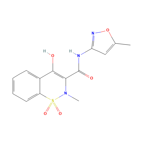 4-hydroxy-2-methyl-N-(5-methyl-1,2-oxazol-3-yl)-1,1-dioxo-1$l^{6},2-benzothiazine-3-carboxamide (CAS: 34552-84-6) - Related Chemical Product