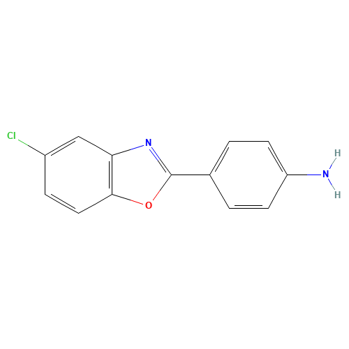 4-(5-chloro-1,3-benzoxazol-2-yl)aniline (CAS: 293737-78-7) - Chemical Structure and Molecular Formula 