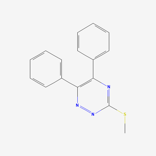 3-methylsulfanyl-5,6-diphenyl-1,2,4-triazine (CAS: 28735-33-3) - Chemical Structure and Molecular Formula 