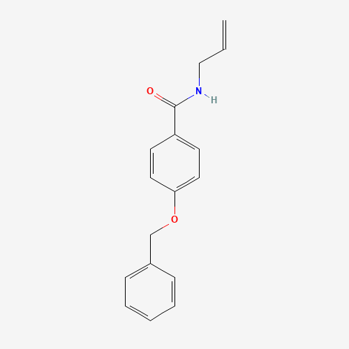 4-phenylmethoxy-N-prop-2-enylbenzamide (CAS: 259745-53-4) - Chemical Structure and Molecular Formula 