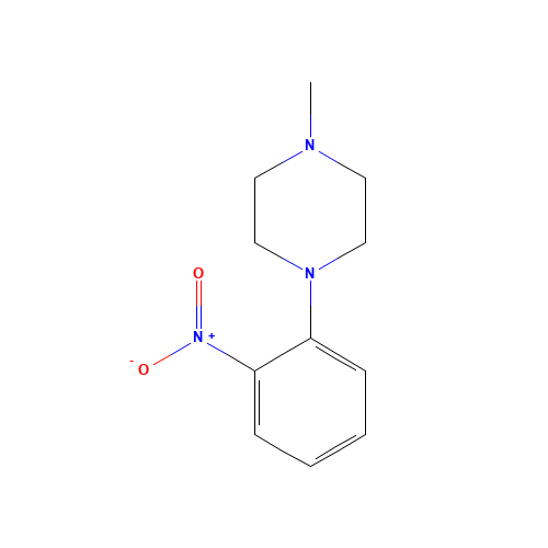 1-methyl-4-(2-nitrophenyl)piperazine (CAS: 62208-63-3) - Chemical Structure and Molecular Formula 