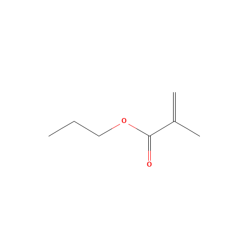 propyl 2-methylprop-2-enoate (CAS: 2210-28-8) - Chemical Structure and Molecular Formula 