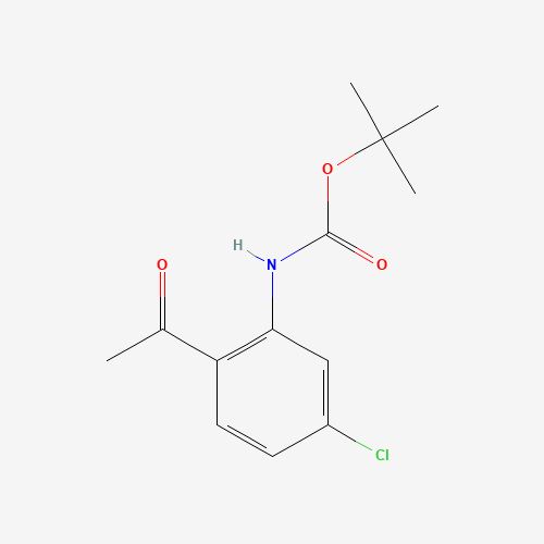 tert-butyl N-(2-acetyl-5-chlorophenyl)carbamate (CAS: 1204652-83-4) - Chemical Structure and Molecular Formula 