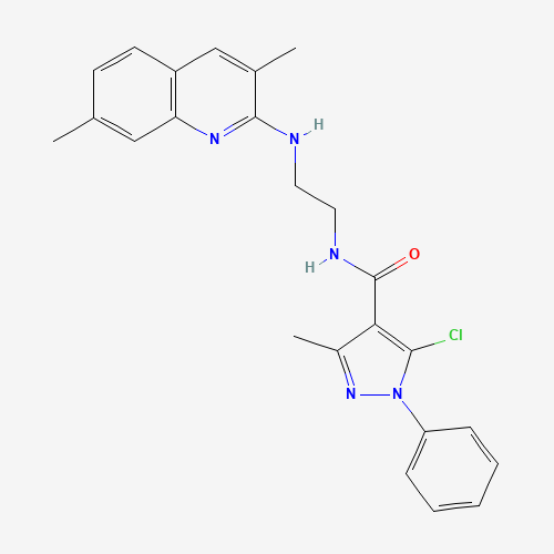 5-chloro-N-[2-[(3,7-dimethylquinolin-2-yl)amino]ethyl]-3-methyl-1-phenylpyrazole-4-carboxamide (CAS: 603967-30-2) - Related Chemical Product