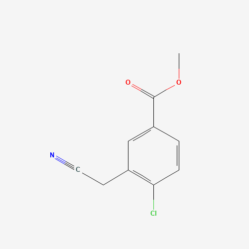 methyl 4-chloro-3-(cyanomethyl)benzoate (CAS: 872091-83-3) - Chemical Structure and Molecular Formula 
