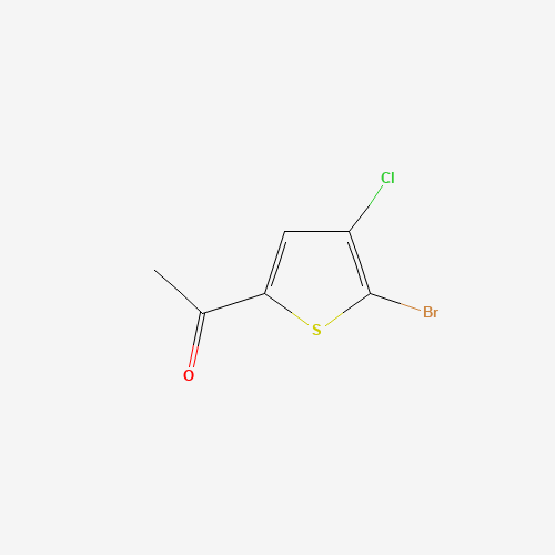 1-(5-bromo-4-chlorothiophen-2-yl)ethanone (CAS: 123418-66-6) - Chemical Structure and Molecular Formula 