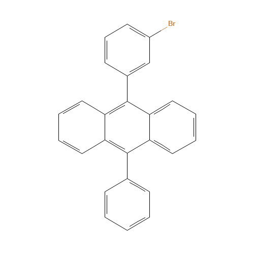 9-(3-bromophenyl)-10-phenylanthracene (CAS: 1023674-80-7) - Chemical Structure and Molecular Formula 
