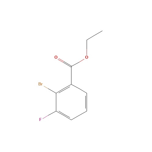 ethyl 2-bromo-3-fluorobenzoate (CAS: 1131040-49-7) - Chemical Structure and Molecular Formula 