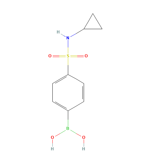 [4-(cyclopropylsulfamoyl)phenyl]boronic acid (CAS: 871329-67-8) - Chemical Structure and Molecular Formula 
